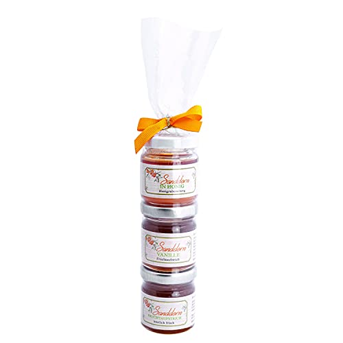 Sanddorn-Türmchen 3er Set Fruchtaufstrich von Collier 2 x 40 g 1 x 50 g Sanddorn-Türmchen 3er Set Fruchtaufstrich von Collier 2 x 40 g 1 x 50 g von Collier Spezialitäten Manufaktur
