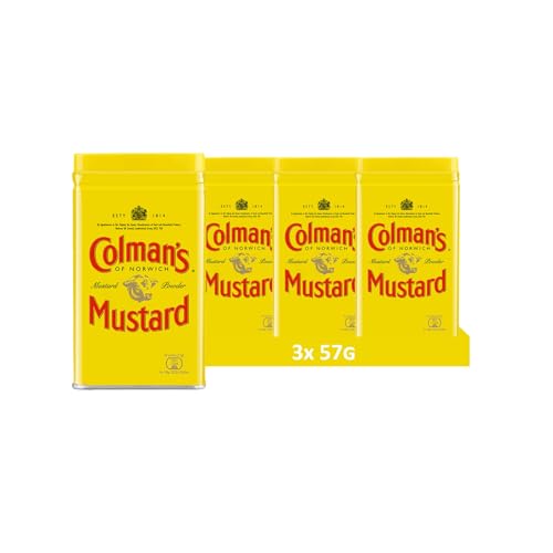 Colman's Original Senfpulver, English Mustard veganes Senfmehl ohne künstliche Zusätze (3 Stück (3 x 57g)) von Colman's