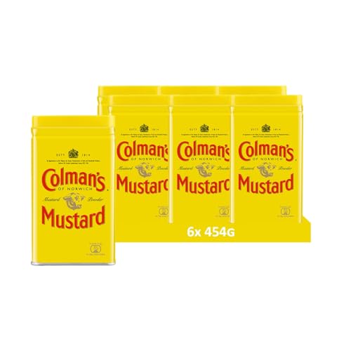 Colman's Original Senfpulver, English Mustard veganes Senfmehl ohne künstliche Zusätze (6 Stück (6 x 454g)) von Colman's
