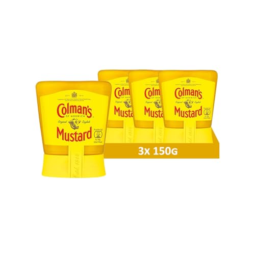 Colman's Original englischer Senf, English Mustard fein gemahlen in der Tube (3 Stück (3 x 150g)) von Colman's