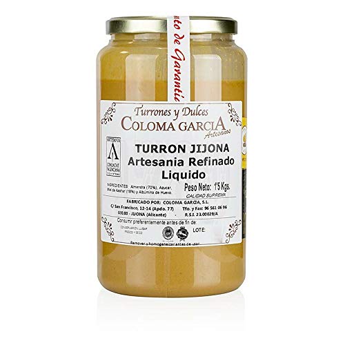 Spanische Turron aus Mandeln, flüssig, "Turron Liquido de Jijona", 1,5 kg Spanische Turron aus Mandeln, flüssig, "Turron Liquido de Jijona", 1,5 kg von Coloma Garcia