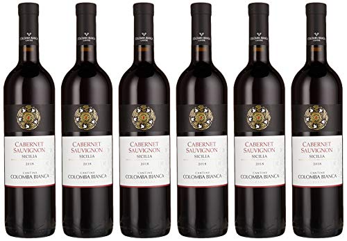 Cabernet Sauvignon Sicilia DOC"Colomba Bianca" Bio Rotwein Sizilien trocken (6 x 0.75l) von COLOMBABIANCA