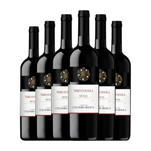 Colomba Bianca Nero d'Avola Sicilia 75 cl Rotwein (Karton mit 6 Flaschen von 75 cl) von Colomba Bianca