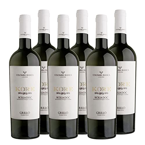 Grillo Sicilia DOC "Kore" Bio Weißwein Sizilien trocken (6 x 0.75l) von Colomba Bianca