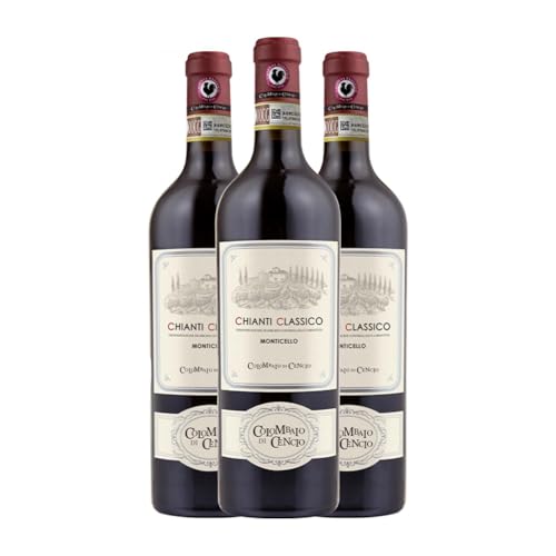 Colombaio di Cencio. Monticello Sangiovese Chianti Classico 75 cl Rotwein (Karton mit 3 Flaschen von 75 cl) von Colombaio di Cencio