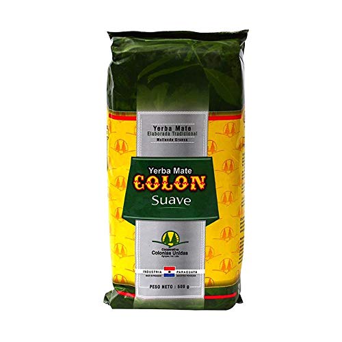 Colon Yerba Mate Colon Suave | Hochwertige, sorgfältig ausgewählte Blätter | Rauchiger Geschmack und Aroma | Original Matetee aus Paraguay, 500 g von Colon