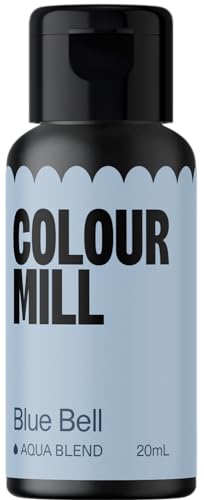 Colour Mill Aqua Blend Blue Bell Lebensmittelfarbe auf Wasserbasis - Lebensmittel Farbe Sehr Intensiv, Hoch Konzentriert, Vegan - 20 ml von Colour Mill