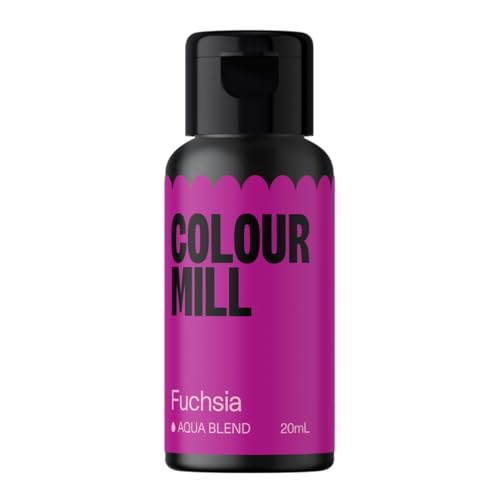 Colour Mill Aqua Blend Lebensmittelfarbe auf Wasserbasis Fuchsie - Lebensmittel Farbe Sehr Intensiv, Hoch Konzentriert, Vegan - 20 ml von Colour Mill