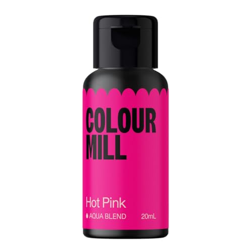 Colour Mill Aqua Blend Hot Pink Lebensmittelfarbe auf Wasserbasis - Lebensmittel Farbe Sehr Intensiv, Hoch Konzentriert, Vegan - 20 ml von Colour Mill