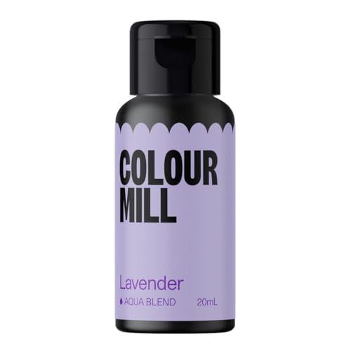 Colour Mill Aqua Blend Lebensmittelfarbe auf Wasserbasis Lavender - Lebensmittel Farbe Sehr Intensiv, Hoch Konzentriert, Vegan - 20 ml von Colour Mill