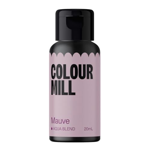 Colour Mill Aqua Blend Lebensmittelfarbe auf Wasserbasis Mauve - Lebensmittel Farbe Sehr Intensiv, Hoch Konzentriert, Vegan - 20 ml von Colour Mill