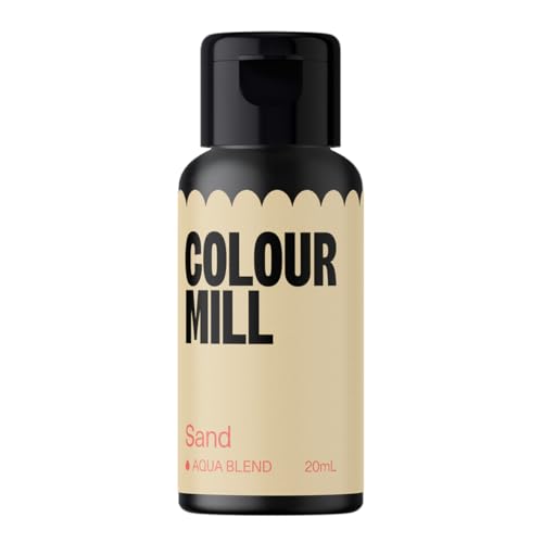 Colour Mill Aqua Blend Lebensmittelfarbe auf Wasserbasis Sand - Lebensmittel Farbe Sehr Intensiv, Hoch Konzentriert, Vegan - 20 ml von Colour Mill