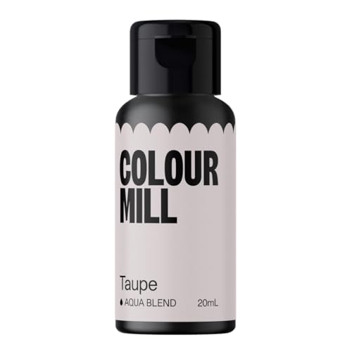 Colour Mill Aqua Blend Lebensmittelfarbe auf Wasserbasis Taupe - Lebensmittel Farbe Sehr Intensiv, Hoch Konzentriert, Vegan - 20 ml von Colour Mill