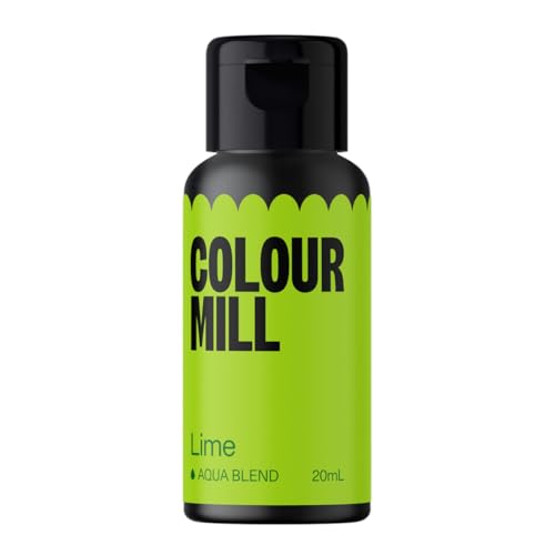 Colour Mill Aqua Blend Lebensmittelfarbe auf Wasserbasis Limette - Lebensmittel Farbe Sehr Intensiv, Hoch Konzentriert, Vegan - 20 ml von Colour Mill
