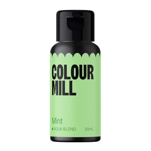 Colour Mill Aqua Blend Lebensmittelfarbe auf Wasserbasis Minze - Lebensmittel Farbe Sehr Intensiv, Hoch Konzentriert, Vegan - 20 ml von Colour Mill