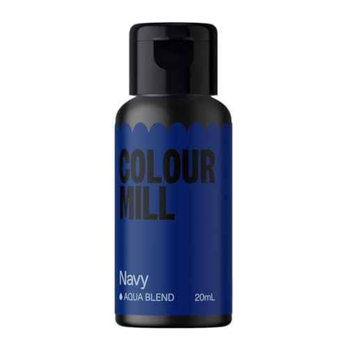 Colour Mill Aqua Blend Lebensmittelfarbe auf Wasserbasis Marine - Lebensmittel Farbe Sehr Intensiv, Hoch Konzentriert, Vegan - 20 ml von Colour Mill