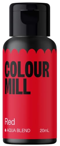 Colour Mill Aqua Blend Red 20 ml Lebensmittelfarbe auf Wasserbasis Sehr intensiv, hoch konzentriert von Colour Mill