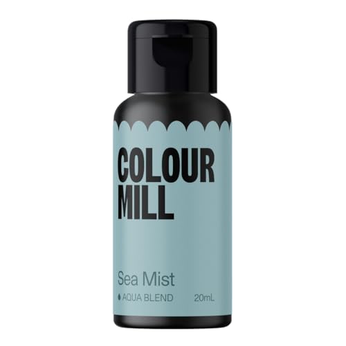 Colour Mill Aqua Blend Lebensmittelfarbe auf Wasserbasis Seenebel - Lebensmittel Farbe Sehr Intensiv, Hoch Konzentriert, Vegan - 20 ml von Colour Mill