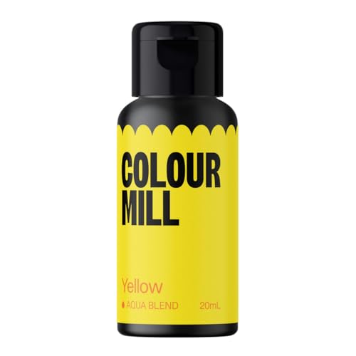 Colour Mill Aqua Blend Yellow 20 ml Lebensmittelfarbe auf Wasserbasis Sehr intensiv, hoch konzentriert von Colour Mill