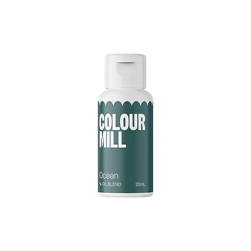 Colour Mill Oil Blend Ocean Lebensmittelfarbe auf Ölbasis - Lebensmittelfarben für Schokolade, Fondant, Cupcakes, Kuchen, Backen, Macaron - Food Coloring für Tortendeko - 20ml von Colour Mill
