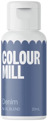 Colour Mill Oil Blend Lebensmittelfarbe auf Ölbasis Denim - Lebensmittelfarben für Schokolade, Fondant, Cupcakes, Kuchen, Backen, Macaron - Food Coloring für Tortendeko - 20ml von Colour Mill