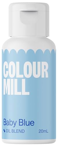 Colour Mill Oil Blend Lebensmittelfarbe auf Ölbasis Baby Blau - Lebensmittel Farbe Sehr Intensiv, Hoch Konzentriert, Vegan - 20 ml von Colour Mill