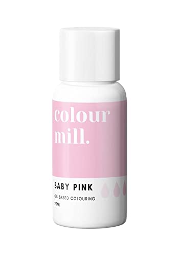 Colour Mill Oil Blend Lebensmittelfarbe auf Ölbasis Baby Rosa - Lebensmittel Farbe Sehr Intensiv, Hoch Konzentriert, Vegan - 20 ml von Colour Mill