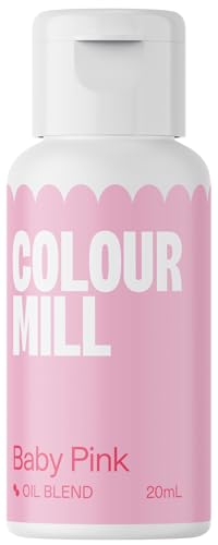 Colour Mill Oil Blend Lebensmittelfarbe auf Ölbasis Baby Rosa - Lebensmittel Farbe Sehr Intensiv, Hoch Konzentriert, Vegan - 20 ml von Colour Mill