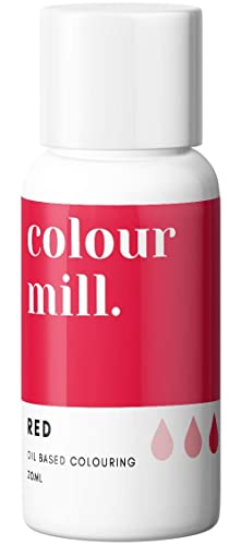 Colour Mill Oil Blend Lebensmittelfarbe auf Ölbasis Rot - Lebensmittelfarben für Schokolade, Fondant, Cupcakes, Kuchen, Backen, Macaron - Food Coloring für Tortendeko - 20ml von Colour Mill
