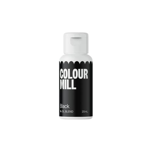 Colour Mill Oil Blend Lebensmittelfarbe auf Ölbasis Schwarz - Lebensmittel Farbe Sehr Intensiv, Hoch Konzentriert, Vegan - 20 ml von Colour Mill