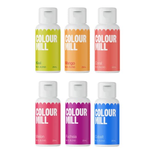 Colour Mill Tropical Pack Lebensmittelfarbe, 6 Stück x 20 ml von Colour Mill