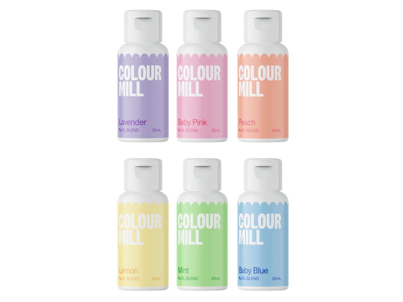 Lebensmittelfarbe öllöslich Pastel 6er Set von Colour Mill