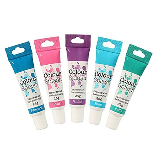 Mermaid Theme Food Gel Colour Set - 5 Pack von Colour Splash