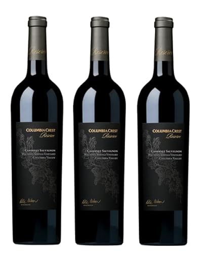 3x 0,75l - 2019er - Columbia Crest - Reserve - Cabernet Sauvignon - Wautoma Springs Vineyard - Columbia Valley - Washington - Vereinigte Staaten - Rotwein trocken von Columbia Crest