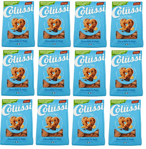 12x Colussi Biscotti Frollino con Cioccolato in Pezzi Butterkekse mit Schokoladenstückchen Kekse Biscuits 300g von Colussi