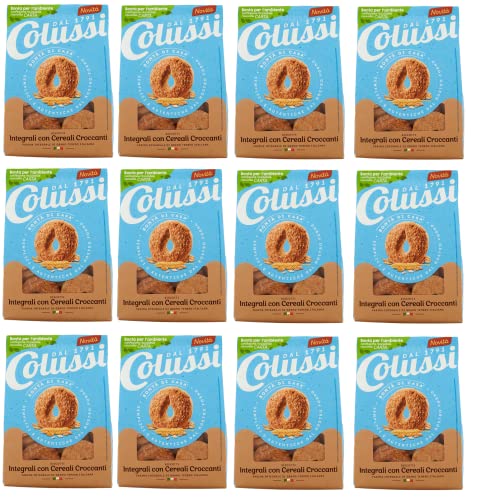 12x Colussi Integrali con Cereali Croccanti Biscotti con farina di frumento integrale e cereali croccanti Kekse mit Vollkornmehl und knusprigen Cerealien 300g Beutel 12x Colussi Integrali con Cereali Croccanti Biscotti con farina di frumento integrale e cereali croccanti Kekse mit Vollkornmehl und knusprigen Cerealien 300g Beutel von Colussi