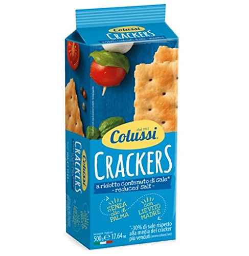 3x Colussi Crackers reduziertes Salz gesalzen 500g kekse cookies Salzgebäck von Colussi