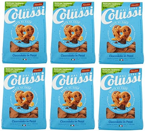 6x Colussi Biscotti Frollino con Cioccolato in Pezzi Butterkekse mit Schokoladenstückchen Kekse Biscuits 300g 6x Colussi Biscotti Frollino con Cioccolato in Pezzi Butterkekse mit Schokoladenstückchen Kekse Biscuits 300g von Colussi