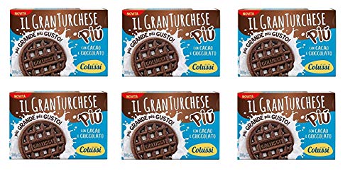 6x Colussi Granturchese Più Biscotti Con Cacao e Cioccolato mit Kakao und Schokolade Kekse cookie Kleingebäck 300g von Colussi