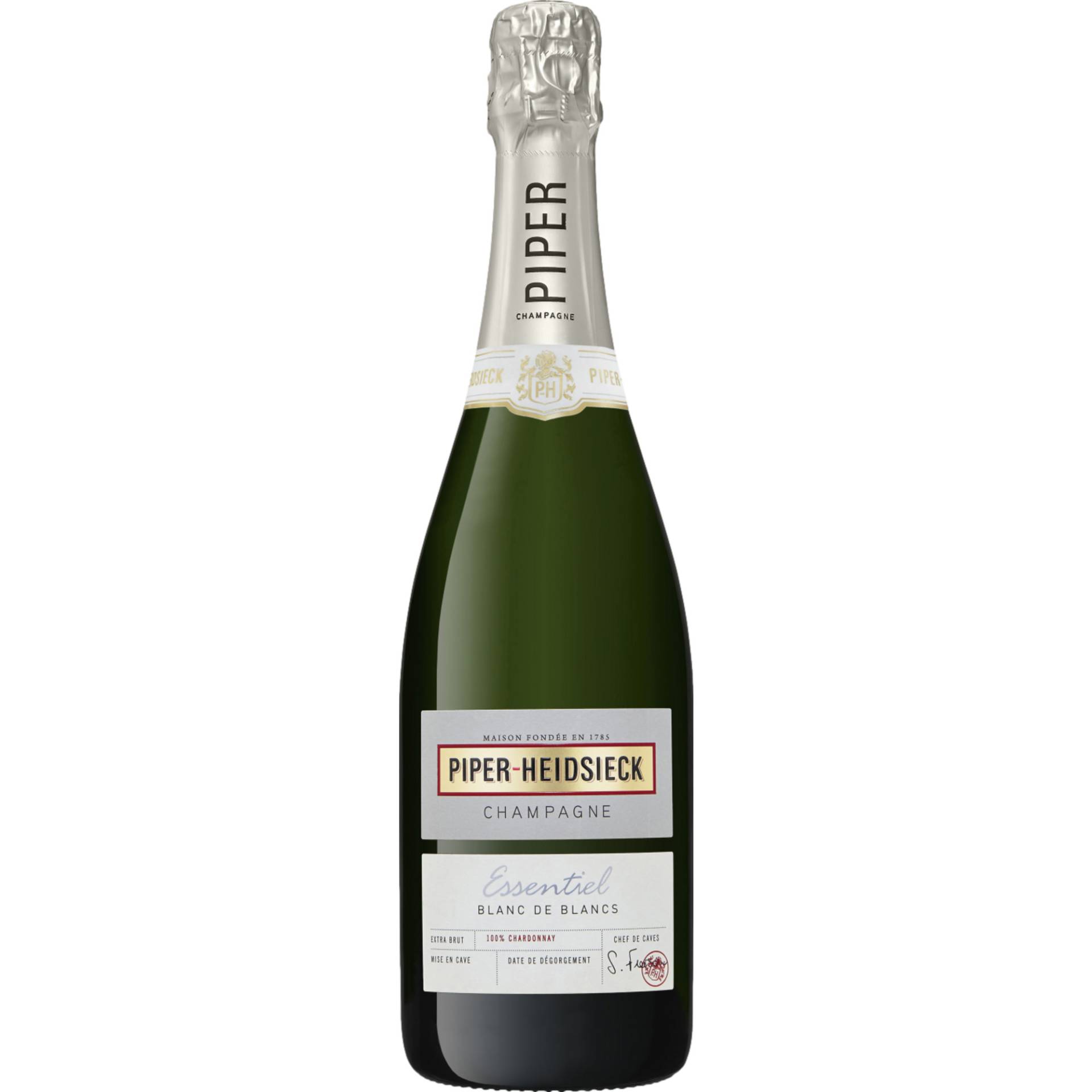 Champagne Piper-Heidsieck Essentiel, Extra Brut, Blanc de Blancs, Champagne AC, Champagne, Schaumwein Champagne Piper-Heidsieck Essentiel, Extra Brut, Blanc de Blancs, Champagne AC, Champagne, Schaumwein von Compagnie Champenoise PH-CH. Piper Heidsieck, 12, allée du Vignoble F-51100 Reims
