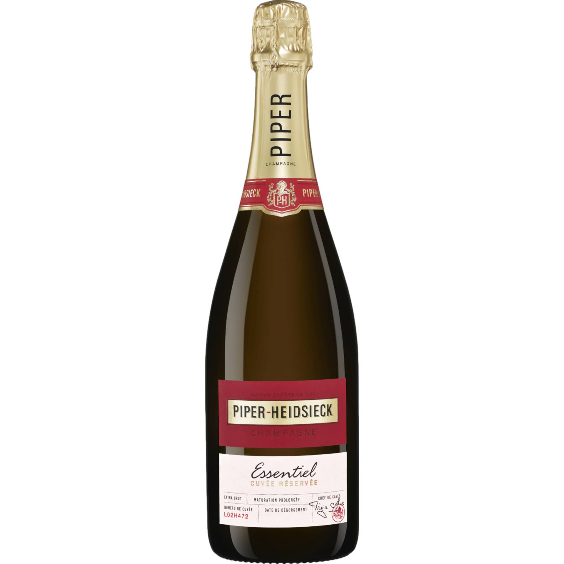 Champagne Piper-Heidsieck Essentiel, Extra Brut, Champagne AC, Champagne, Schaumwein Champagne Piper-Heidsieck Essentiel, Extra Brut, Champagne AC, Champagne, Schaumwein von Compagnie Champenoise PH-CH. Piper Heidsieck, 12, allée du Vignoble F-51100 Reims