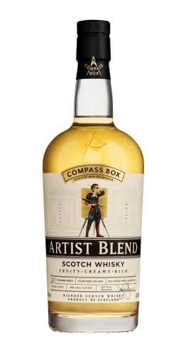 Compass Box | Artist Blend | Scotch Whisky | Reichhaltige Aromen | Mit Noten von gerösteter Eiche, Vanille und Gewürzen | 700ml | 43% vol. von Compass Box