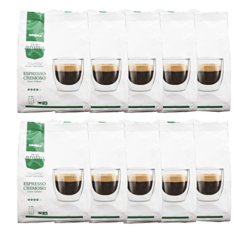 Gimoka Puro Aroma Espresso Cremoso, Gusto Italiano, Kaffee, Kaffeekapsel Nescafé Dolce Gusto Kompatibel, Grün, 160 Kapseln von Gimoka