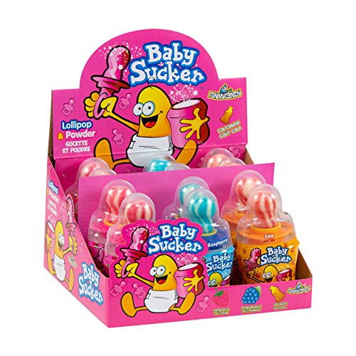 Baby Sucker, Brausepulver und Lutscher zum Dippen, 12 Stück Baby Sucker, Brausepulver und Lutscher zum Dippen, 12 Stück von BRABO