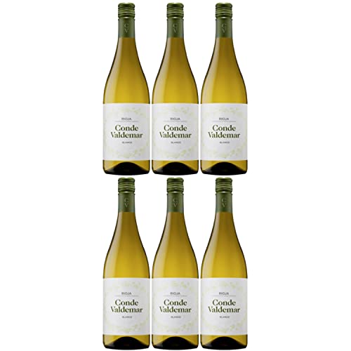 Conde Valdemar Blanco Rioja DOCa Weißwein veganer Wein trocken Spanien I Versanel Paket (6 x 0,75l) von Conde Valdemar