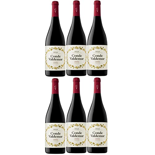 Conde Valdemar Crianza Rioja DOCa Rotwein veganer Wein trocken Spanien I Versanel Paket (6 x 0,75l) von Conde Valdemar