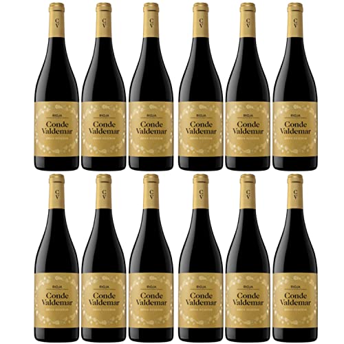 Conde Valdemar Gran Reserva Rioja DOCa Rotwein veganer Wein trocken Spanien I Versanel Paket (12 x 0,75l) von Conde Valdemar