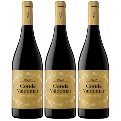 Conde Valdemar Gran Reserva Rioja DOCa Rotwein veganer Wein trocken Spanien I Versanel Paket (3 x 0,75l) von Conde Valdemar