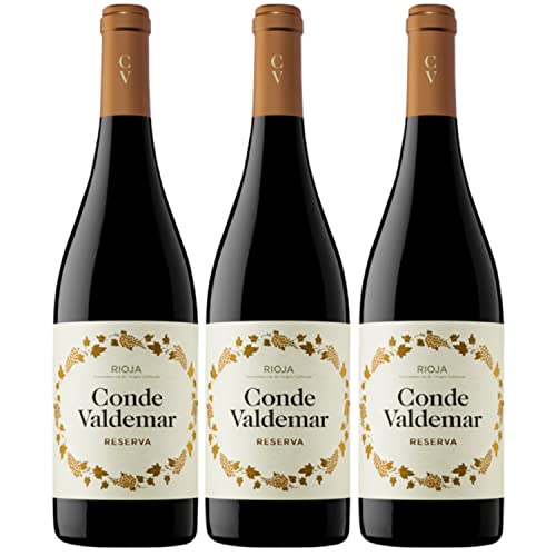 Conde Valdemar Reserva Rioja DOCa Rotwein veganer Wein trocken Spanien I Versanel Paket (3 x 0,75l) von Conde Valdemar
