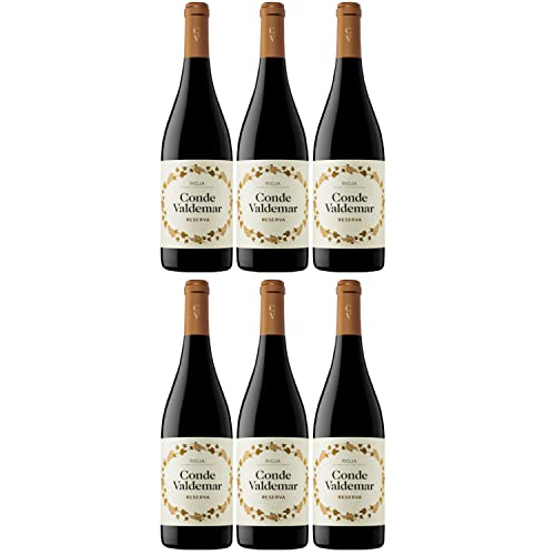 Conde Valdemar Reserva Rioja DOCa Rotwein veganer Wein trocken Spanien I Versanel Paket (6 x 0,75l) von Conde Valdemar